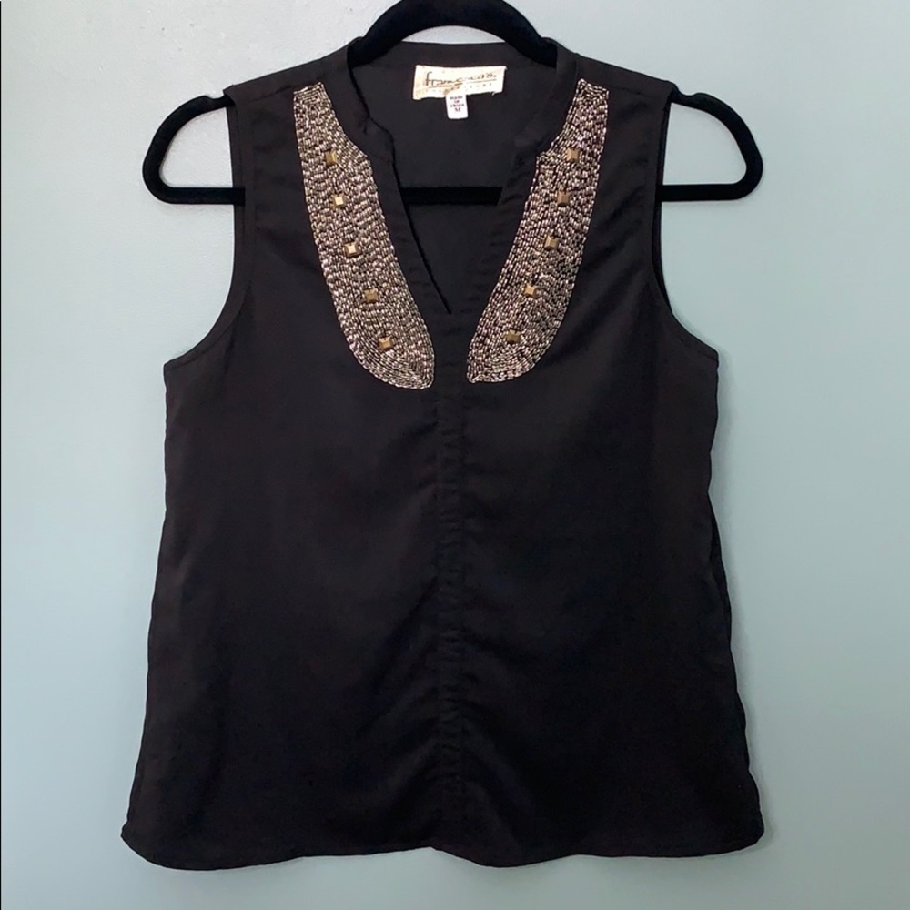 Francesca’s Black blouse with beading